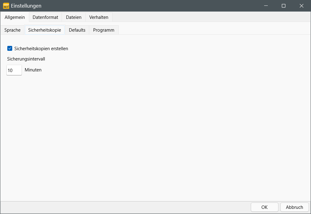 OptionsBackup