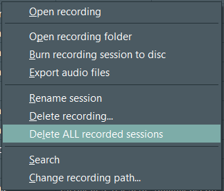 VSP_DeleteALLrecordings