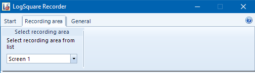 Recording Area Tab